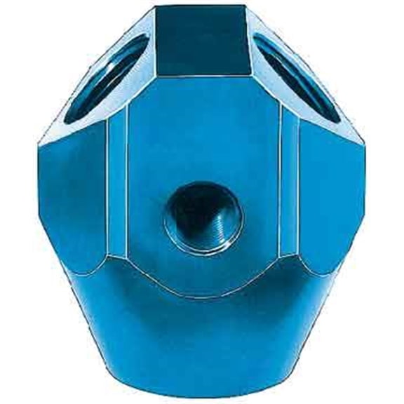 Aeroquip FCM2178 Blue Anodized Aluminum Fuel Block Fitting