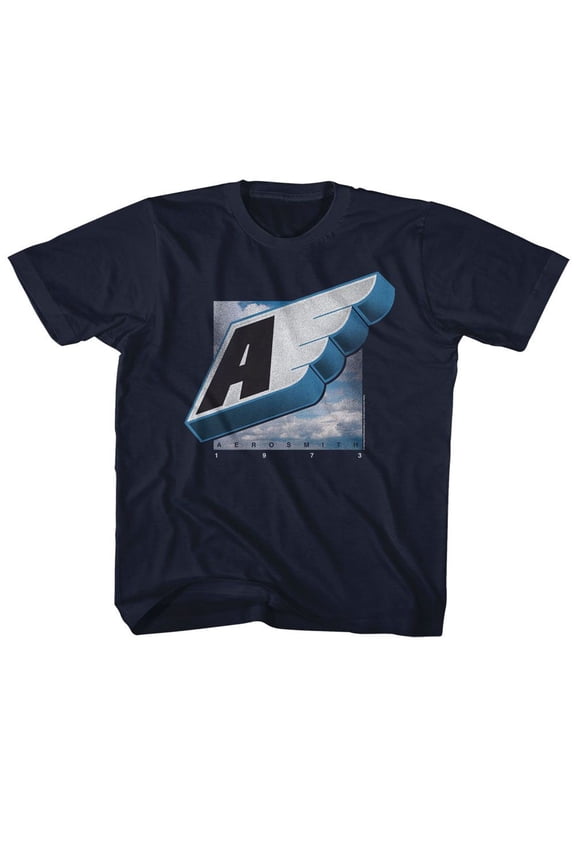 Aerosmith 1973 Wing Navy Youth T-Shirt