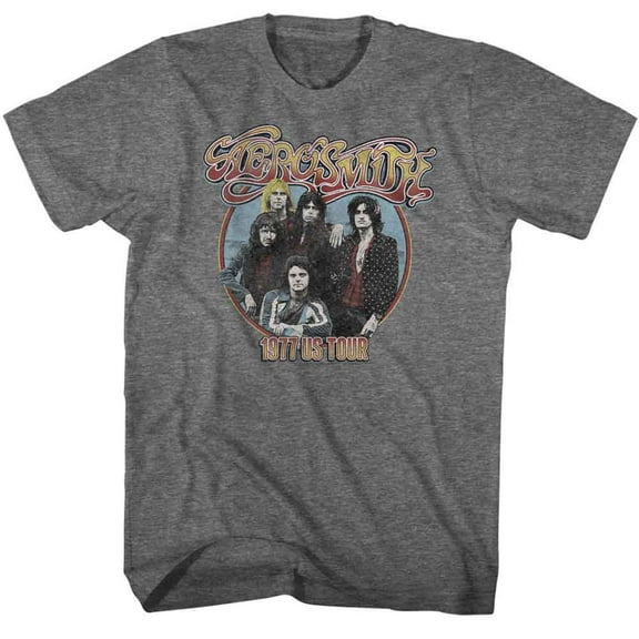 Aerosmith 1977 Tour Graphite Heather T-Shirt