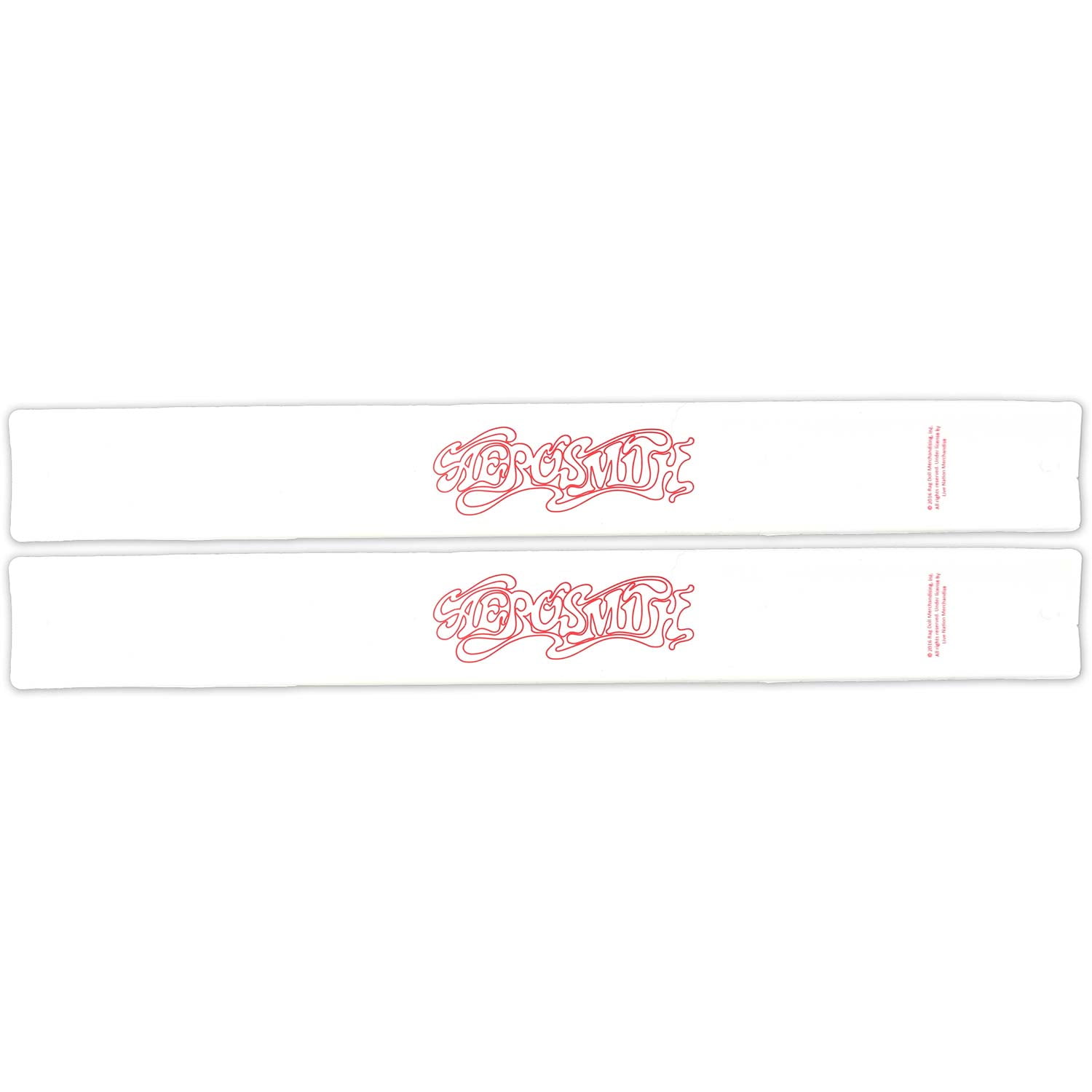 Aerosmith 2 Pack White Slap Band W/red Logo
