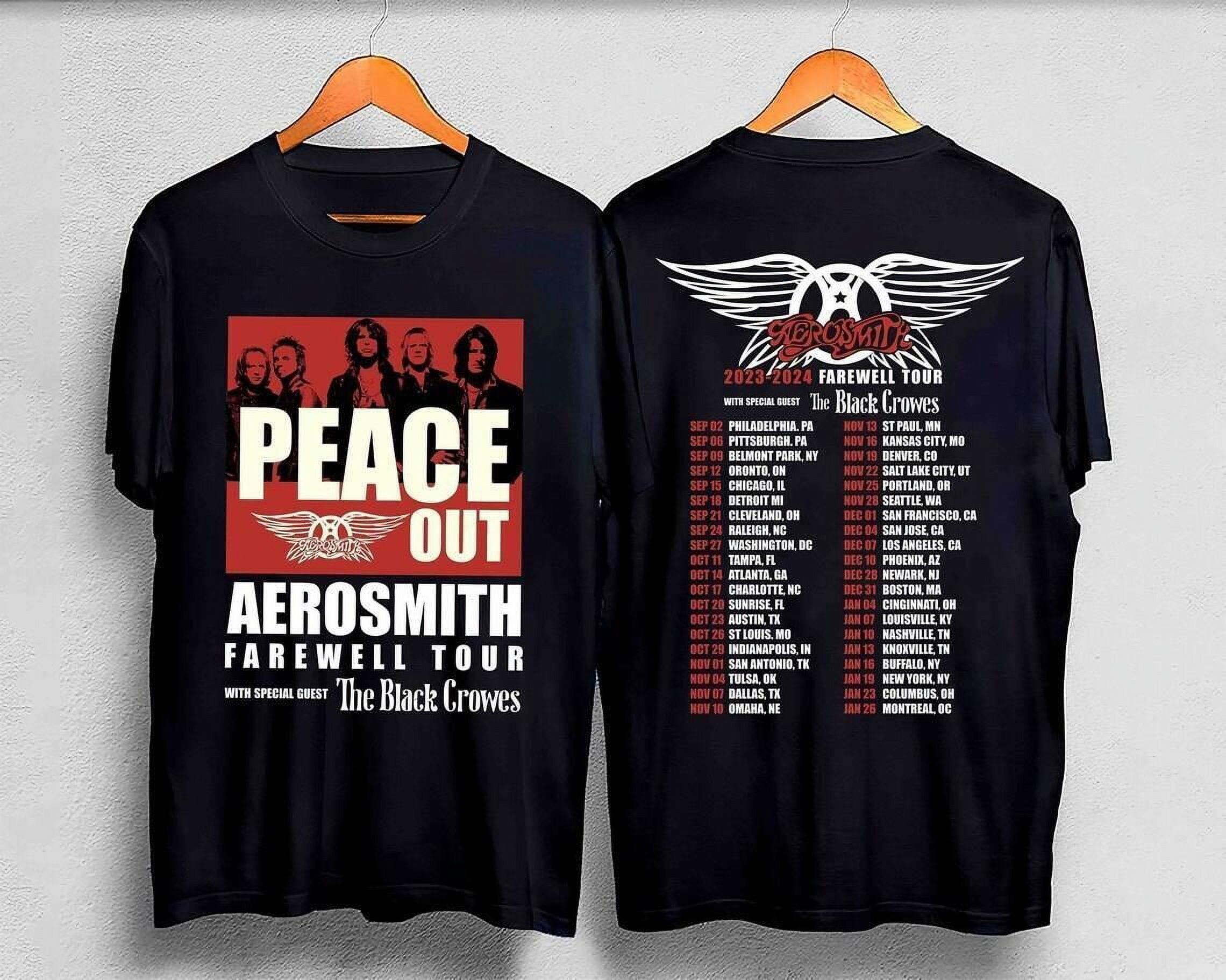 Aerosmith 2023 2025 Tour with The Black Crowes Peace Out Farewell Tour