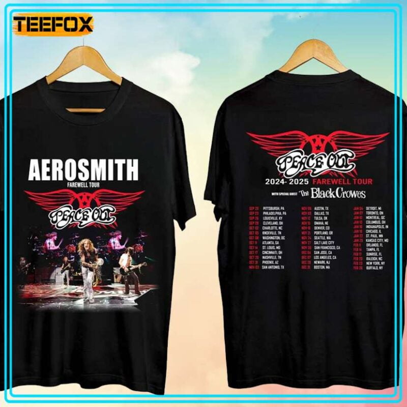 Aerosmith 20242025 North American Farewell Tour Music TShirt