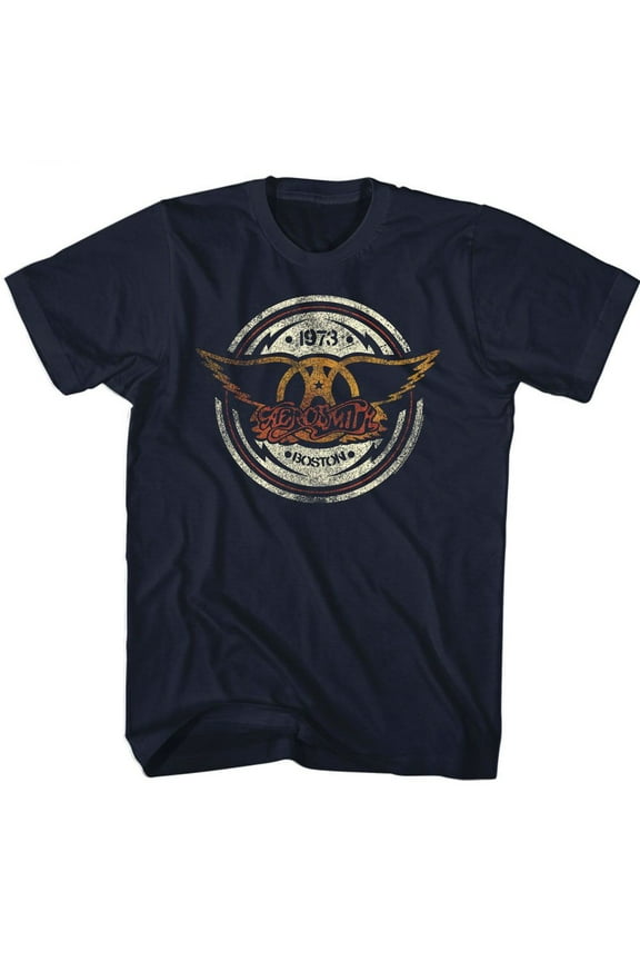 Aerosmith Aerocircle Navy Adult T-Shirt