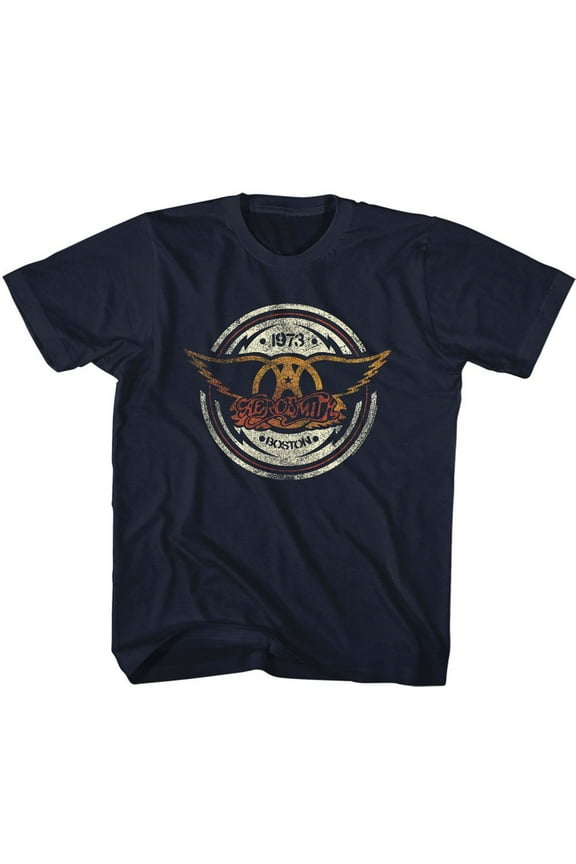 Aerosmith Aerocircle Navy Youth S/S Tshirt M (10 12)