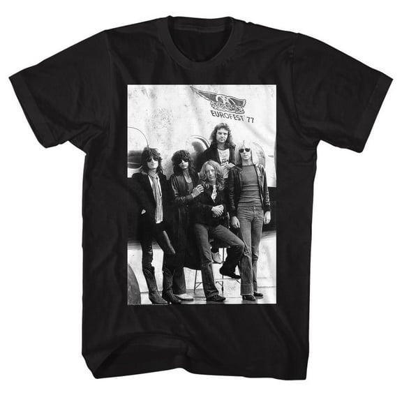 Aerosmith Aeroplane2 Black Adult T-Shirt Xlt