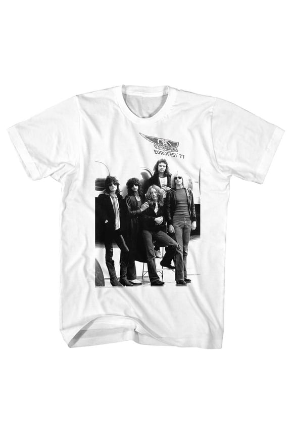 Aerosmith Aeroplane2 White Adult T-Shirt