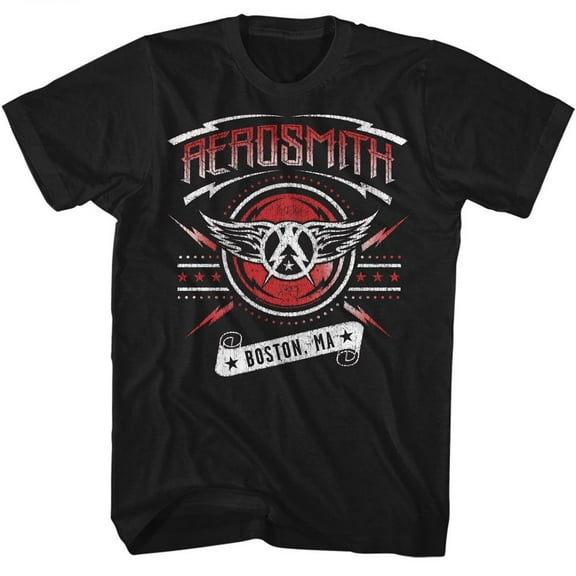 Aerosmith Boston 2015 Black Adult T-Shirt