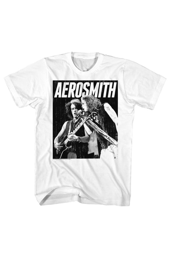 Aerosmith Bw White Adult T-Shirt