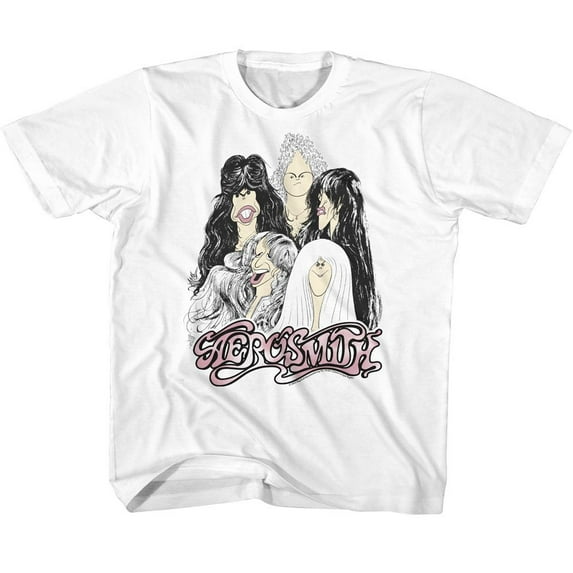 Aerosmith Cartoons White Youth T-Shirt