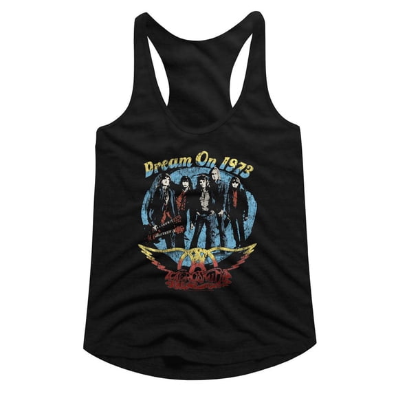 Aerosmith Dream On Black Women's Slim Fit Racerback Tank Top