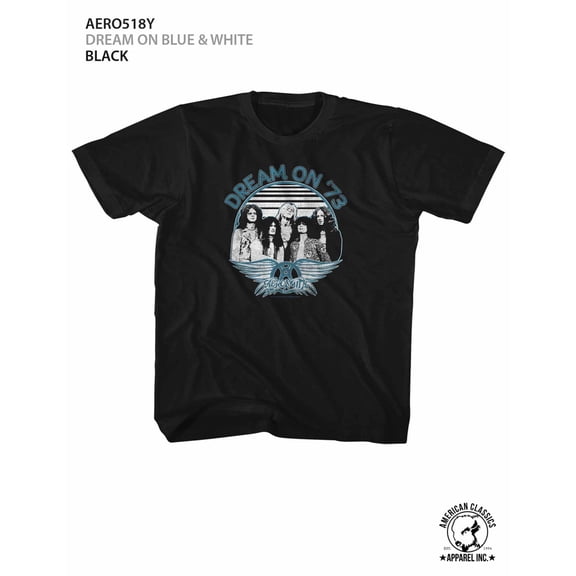 Aerosmith Dream On Blue and White Black Toddler T-Shirt