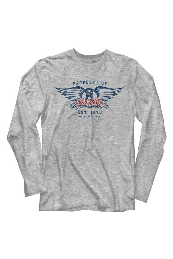 Aerosmith Est. 1970 Gray Heather Long Sleeve T-Shirt