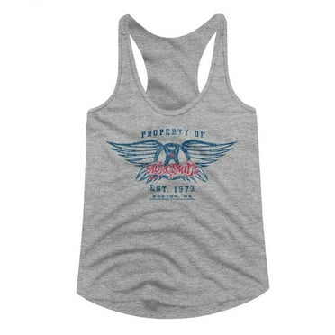 Aerosmith Est 1973 Gray Heather Women's Slim Fit Racerback Tank Top