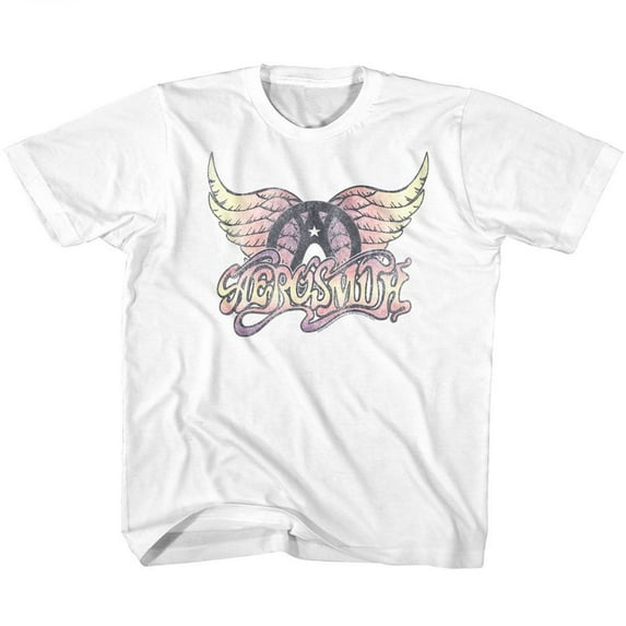 Aerosmith Faded Pinks White Youth T-Shirt XL (18-20)