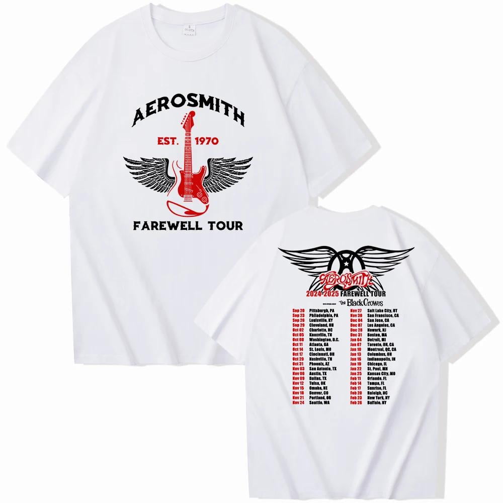 Aerosmith Farewell Tour 2024&2025 TShirt ONeck Short Sleeve Shirts