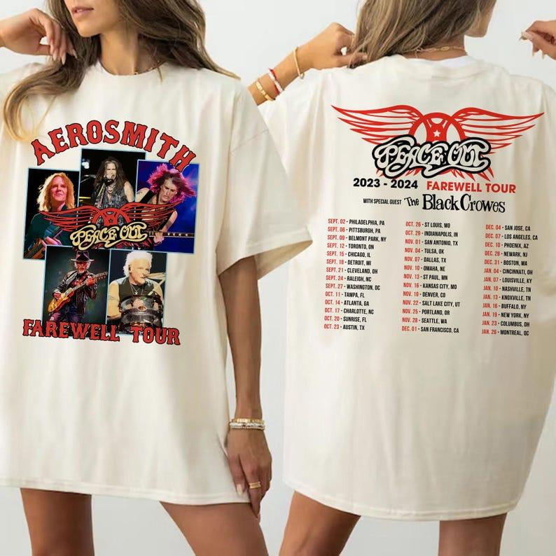 Aerosmith Farewell Tour Heavy Metal 2 Sided, Aerosmith Peace Out Tour