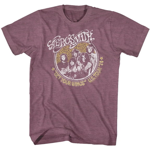Aerosmith Get Your Wings Vintage Maroon Heather T-Shirt