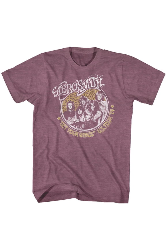 Aerosmith Get Your Wings Vintage Maroon Heather T-Shirt