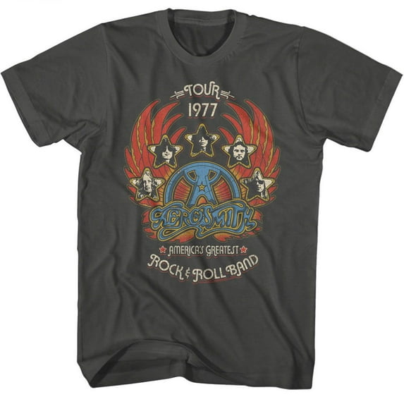 Aerosmith Greatest Rock 77 Smoke Adult T-Shirt Xl