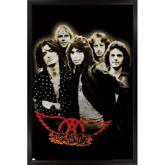 Aerosmith - Group Wall Poster, 22.375" x 34" Framed