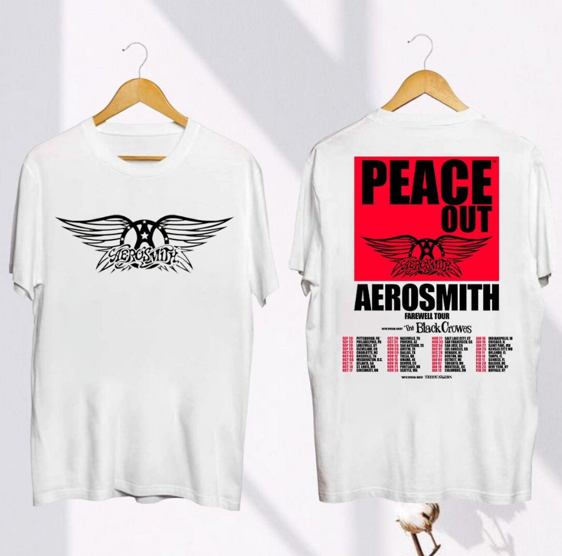Aerosmith Logo Shirt, Aerosmith Peace Out Farewell Tour 20242025 T