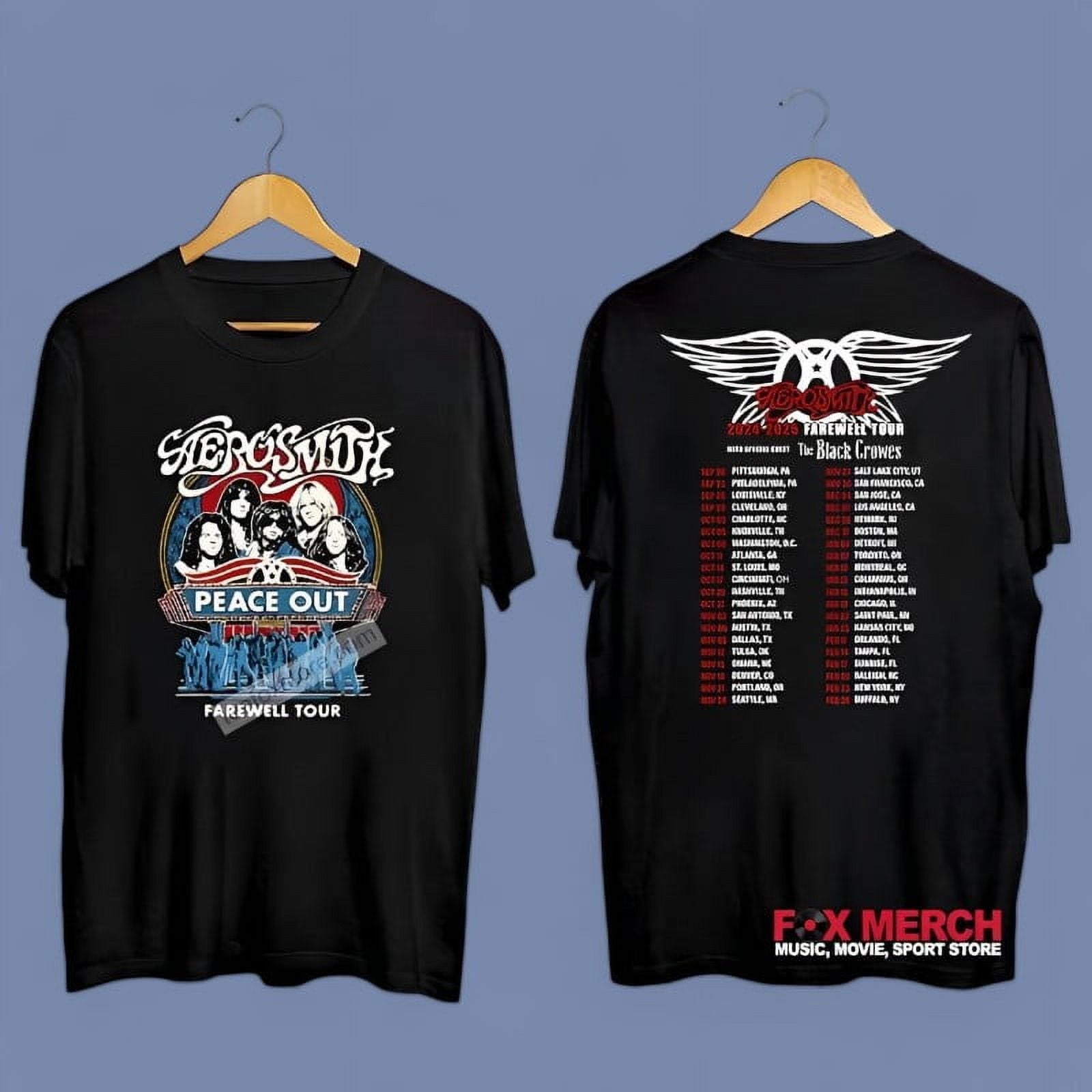 Aerosmith Peace Out Farewell Tour 20242025 Rock Concert TShirt