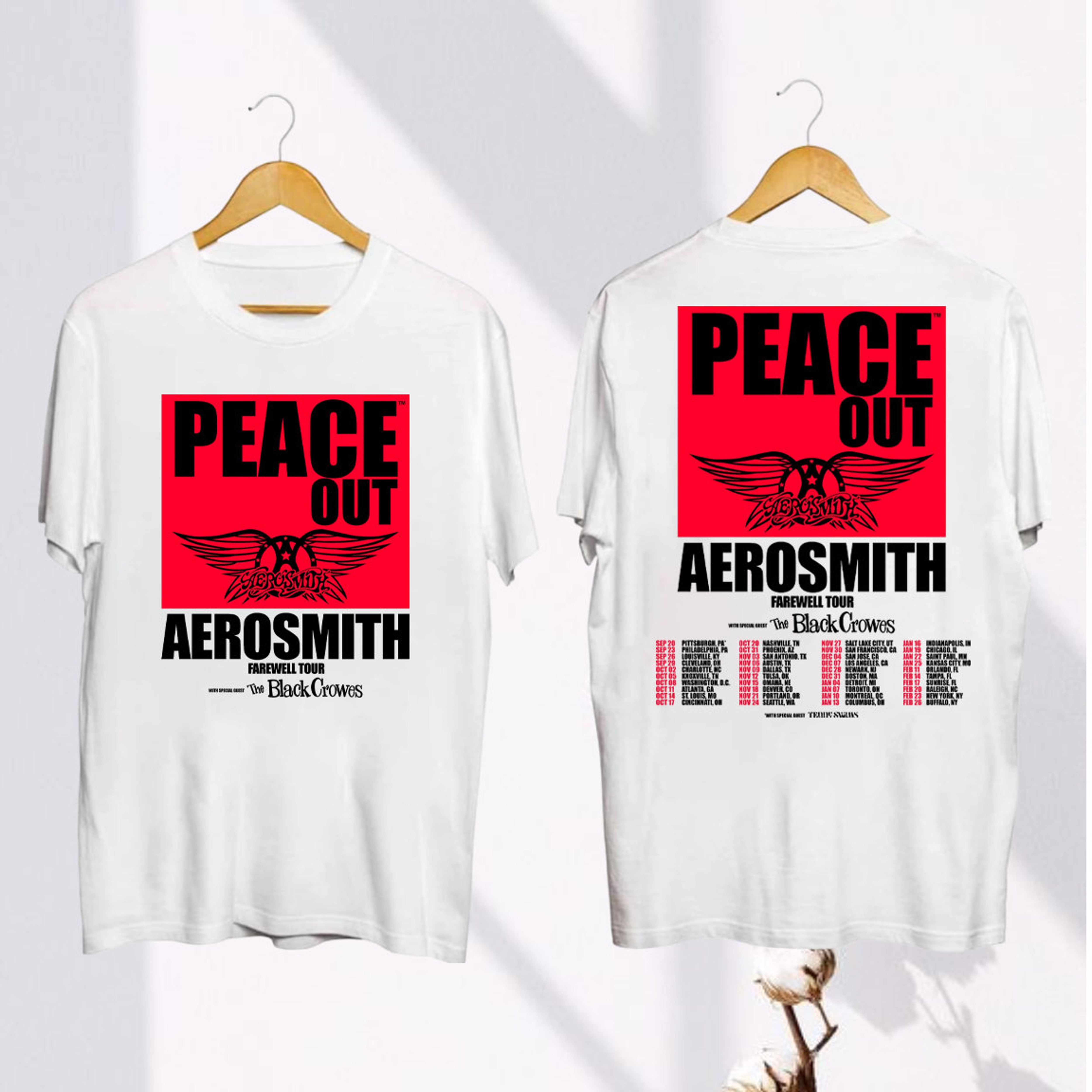 Aerosmith Peace Out Farewell Tour 20242025 TShirt, Aerosmith Conert