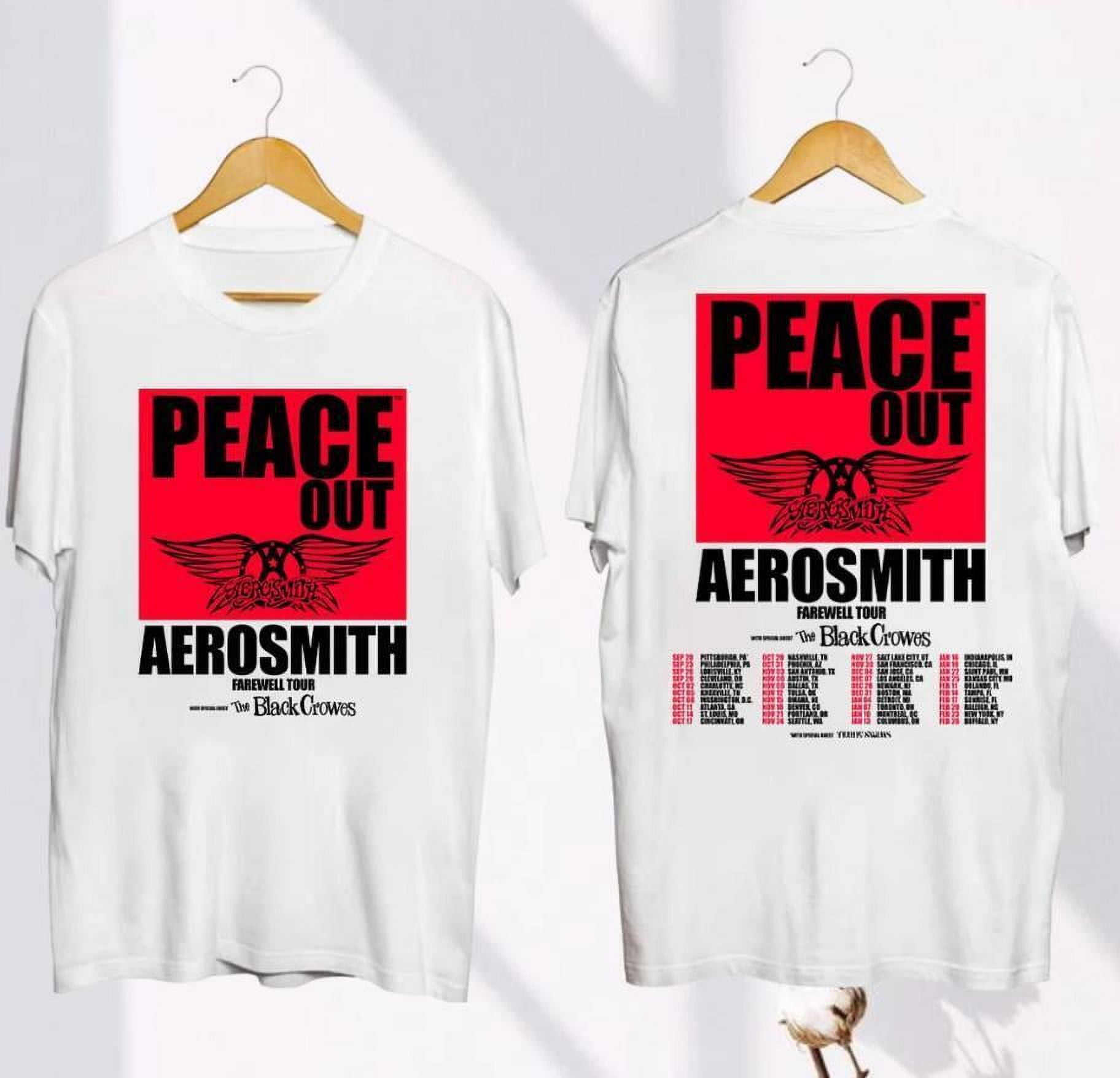 Aerosmith Peace Out Farewell Tour 20242025 Tshirt Aerosmith Conert