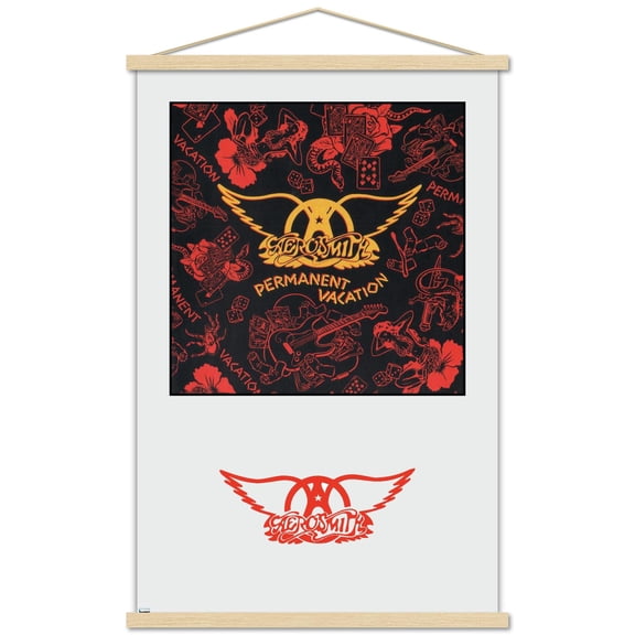 Aerosmith - Permanent Vacation Album Series Wall Poster with Magnetic Frame, 22.375" x 34"