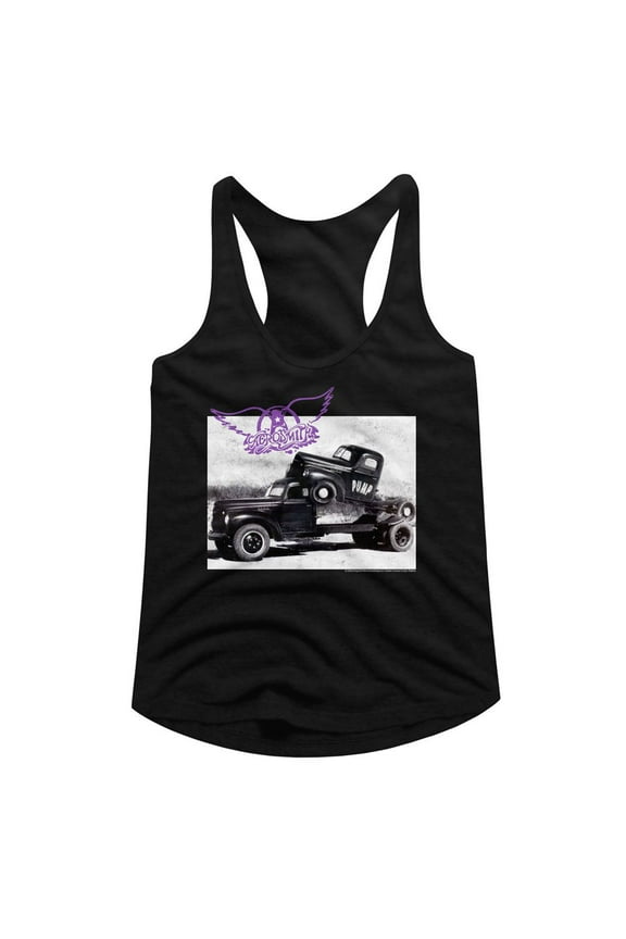 Aerosmith Pump Black Women's Slim Fit Racerback Tank Top L