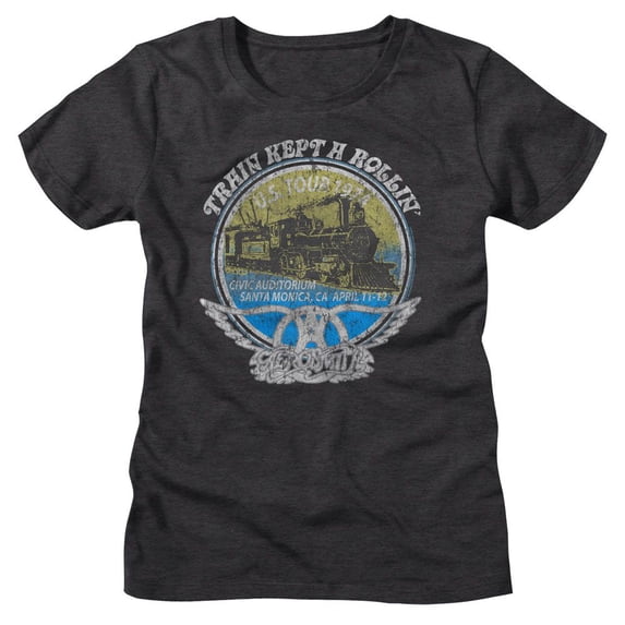 Aerosmith Rollin Dark Gray Heather Women's T-Shirt