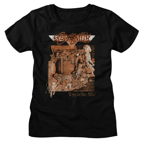 Aerosmith Toys Album Cover Black Women's T-Shirt M