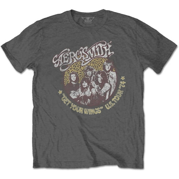 Aerosmith Unisex T-Shirt Cheetah Print (Small)