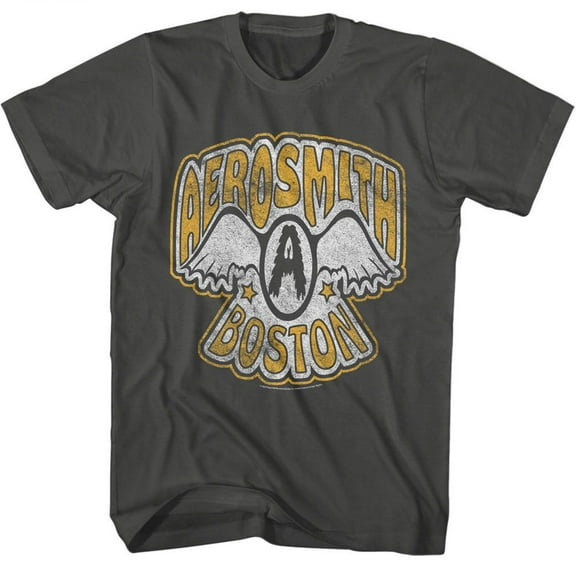 Aerosmith Vtg Logo Boston Smoke Adult T-Shirt Xl