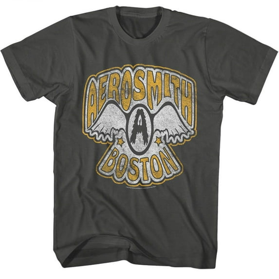 Aerosmith Vtg Logo Boston Smoke Adult T-Shirt