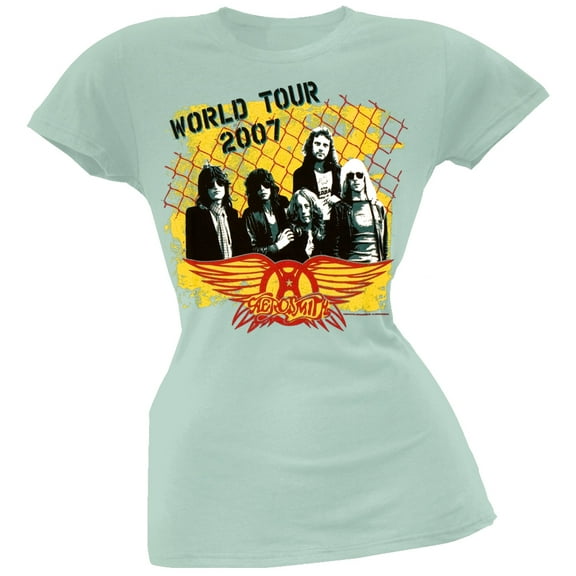 Aerosmith Women's Juniors Fence Short Sleeve T Shirt
