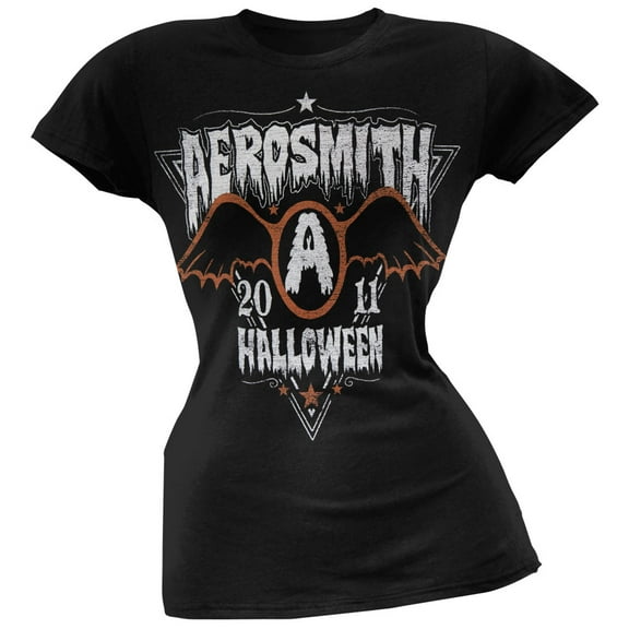 Aerosmith Women's Juniors Halloween 2011 Short Sleeve T Shirt