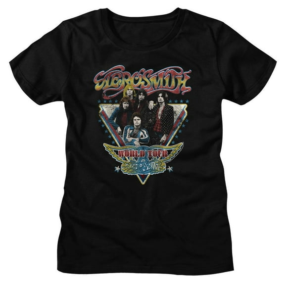 Aerosmith World Tour Black Women's T-Shirt L