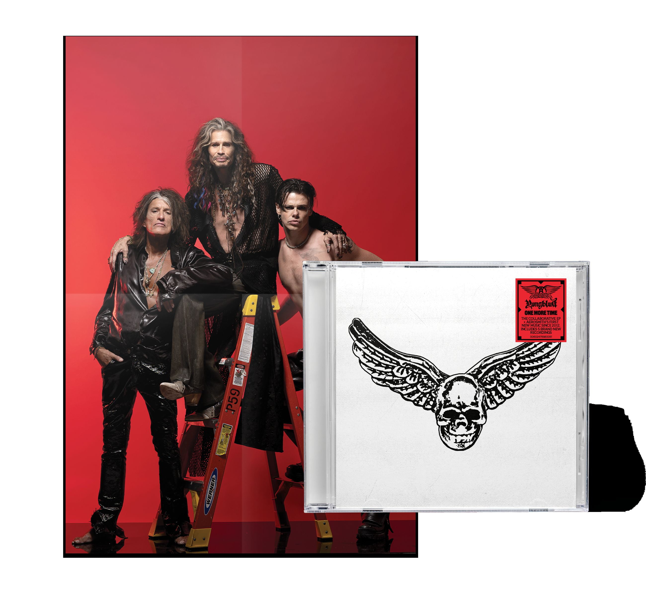 Aerosmith & YUNGBLUD - One More Time - Walmart Exclusive CD: Alternate Cover + Poster
