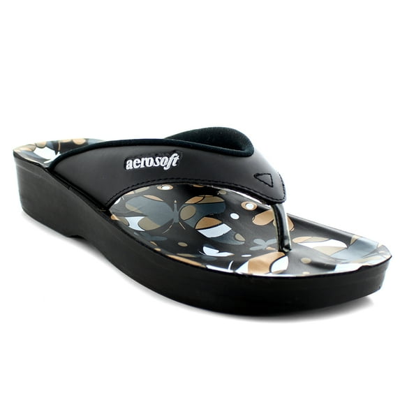 Aerosoft A0877 Black US Women 11 Black Butterfly Women Sandals - Size 11