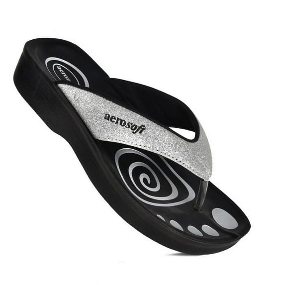 Aerosoft - Glitter Thong Beach Wear - Summer Arch Support Flip Flops for Women