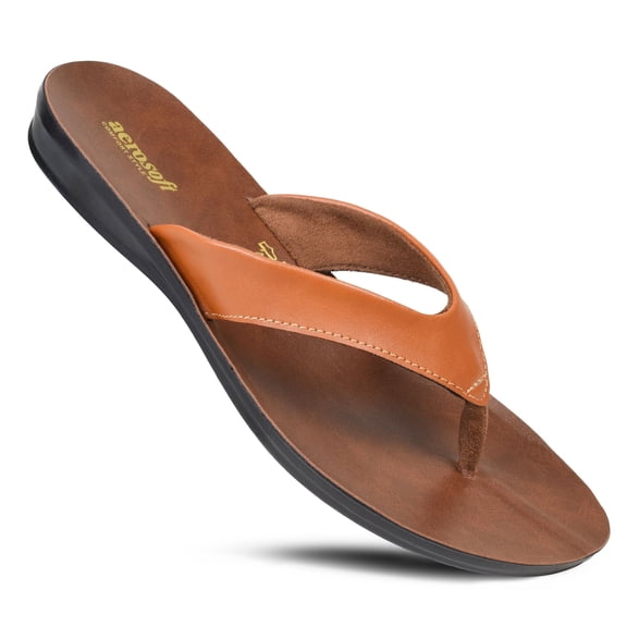 Aerosoft Iris Women’s Flip-Flop Sandals – Soft Toe-Post Thong Slip-On, Water-Resistant, Lightweight Casual Summer Footwear