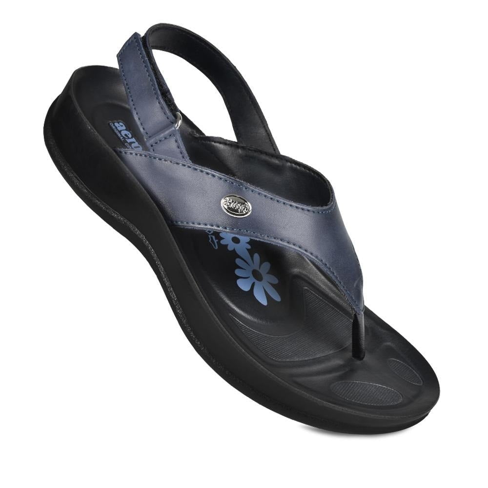 Navy Moulded Slingback Sandals main image 0