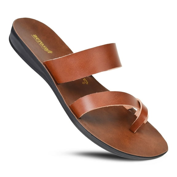 Aerosoft Violet Women’s Flat Thong Flip-Flop Sandals – Comfortable Lightweight Summer Slide Sandals