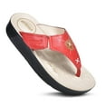 thumbnail image 1 of Aerosoft  Voyagee Women's Platform Sandals 10 - Medium - Red, 1 of 2