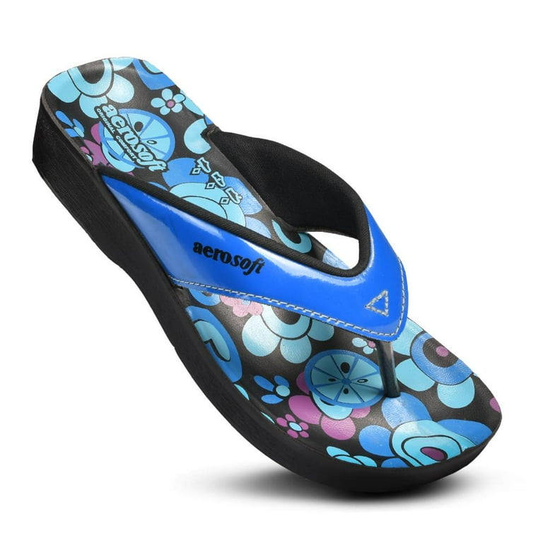 Aerosoft Women s Hibiscus Comfortable Arch Support Flip Flops