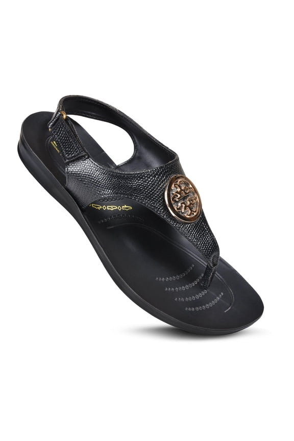 Women's Motif Adjustable Ankle Strap Thong Sandals