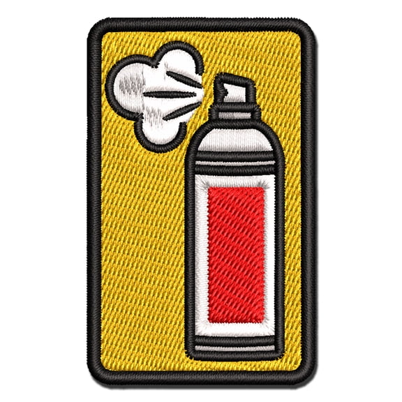 Aerosol Can Spray Paint Hair Spray Applique Multi-Color Embroidered Hook & Loop Patch - 2.0 Inch Mini