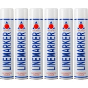 Aerosol Solutions Line Marker White 26 Oz [Pack of 6] Athletic Field Marking Paint, All Purpose Striping Paint | Perfect for Sports Fields, Pavement, Grass & Construction