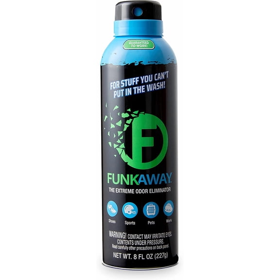 Aerosol Spray, 8 oz., Extreme Odor Eliminator Spray, Ideal for Shoe Smells, Pet Odors and Bulky Stuff that Won't Fit in the Wash; Attacks Musty Odors at the Source